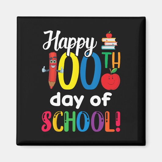 Schüler Kinder Lehrer Geschenk zum 100. Schultag Magnet (Vorne)
