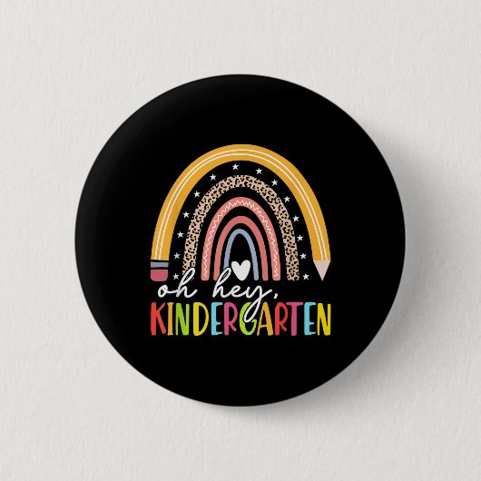 Schüler Lehrer Regenbogen Oh Hey Verwandtschaft Zu Button (Vorderseite)