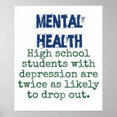 Schüler mit Depression - psychische Gesundheit Poster (Vorne)