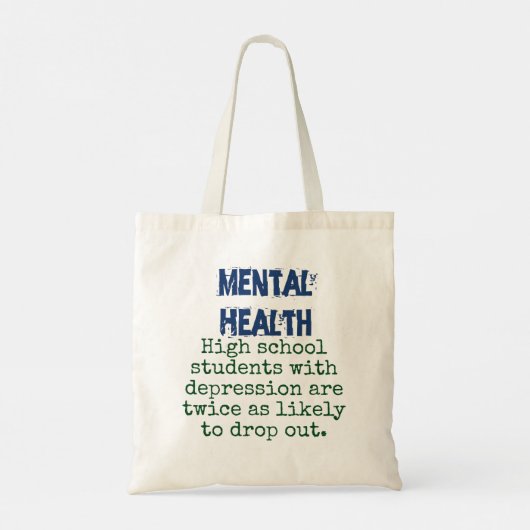 Schüler mit Depression - psychische Gesundheit Tragetasche (Rückseite)