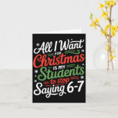 Schüler sagen 6-7 67 Sechs Sieben Lustiger Lehrer  Karte (Gelbe Blume)