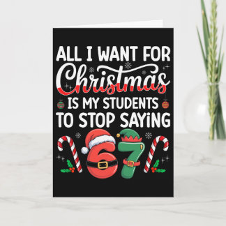 Schüler sagen 6-7 67 Sechs Sieben Lustiger Lehrer  Karte