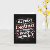 Schüler sagen 6-7 67 Sechs Sieben Lustiger Lehrer  Karte (Gelbe Blume)