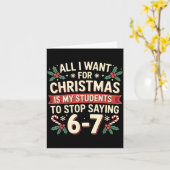 Schüler sagen 6-7 67 Sechs Sieben Lustiger Lehrer  Karte (Gelbe Blume)