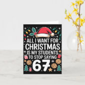 Schüler sagen 6-7 Lustiger Sechs Sieben Lehrer Wei Karte (Gelbe Blume)