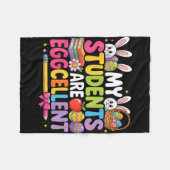 Schüler sind eggcellent lustiger Lehrer Ostern Fleecedecke (Vorderseite (Horizontal))