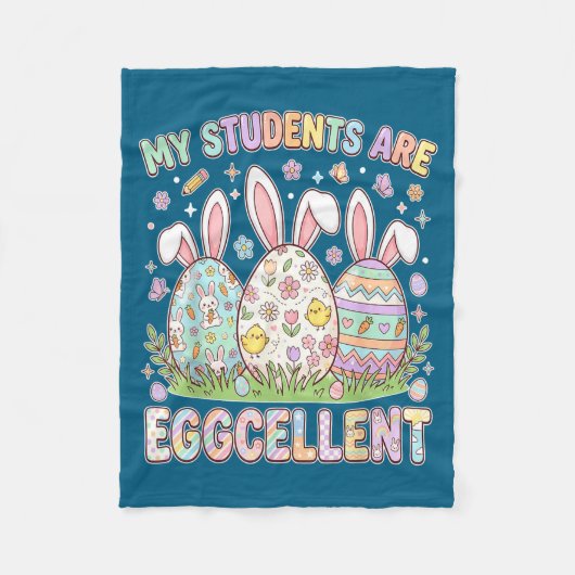 Schüler sind eggcellent lustiger Lehrer Ostertag Fleecedecke (Vorderseite)