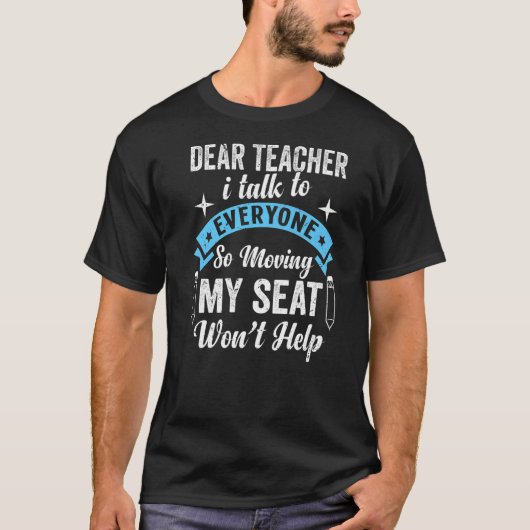 Schüler Sprichwort sehr geehrte Lehrerin, ich spre T-Shirt (Vorderseite)