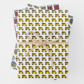 Schüler versorgt Busbuchrechner Geschenkpapier Set (Beispiel)