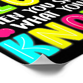 Schüler, was Sie am Testtag zeigen Poster (Ecke)