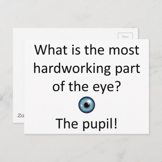 Schüler-Witz Postkarte (Vorne/Hinten)