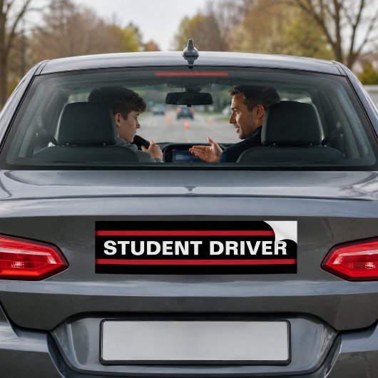 Schülerfahrer - Warnung vor einem neuen Fahrlehrer Autoaufkleber
