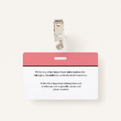 Schülerschule mit Ausweis für Kinder (Rückseite mit Klammer)