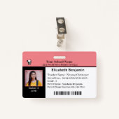 Schülerschule mit Ausweis für Kinder (Vorderseite mit Klammer)