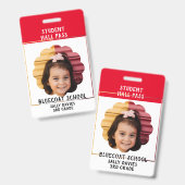 Schülertoilette Abzeichen Ausweis (Vorder- & Rückseite)