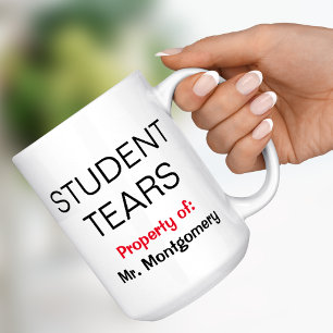 Schülertränen Name Lustiger Lehrergeschenkbecher Tasse