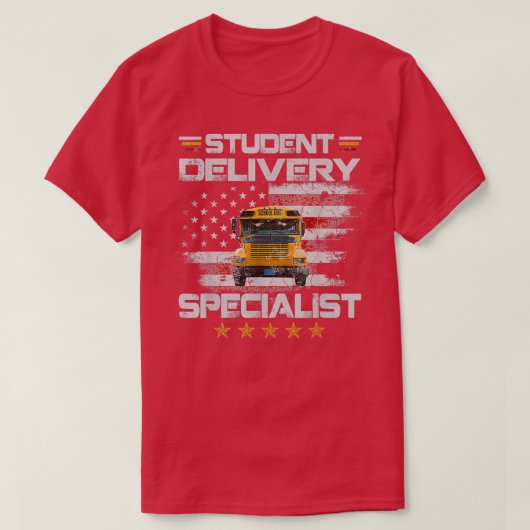 Schülervortrag Fachspezialist Funny School Bus Dri T-Shirt (Design vorne)