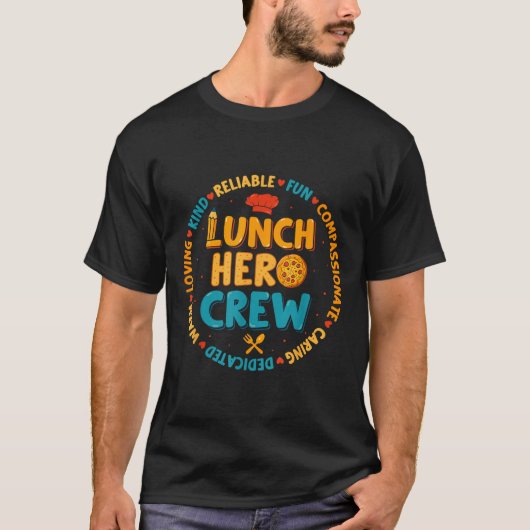 Schulessen Held Squad Funny Cafeteria Workeria Cr T-Shirt (Vorderseite)