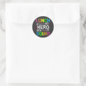 Schulessen Hero Squad Cafeteria Arbeitnehmer Runder Aufkleber (Tasche)