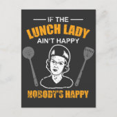 Schulessen Lady Cafeteria Worker Postkarte (Vorderseite)