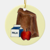 Schulessen Lady Cafeteria Worker Teacher Apple Keramik Ornament (Vorne)