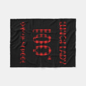 Schulessen Lady Typografy Red Kariert Fleecedecke (Vorderseite (Horizontal))