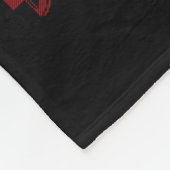 Schulessen Lady Typografy Red Kariert Fleecedecke (Ecke)