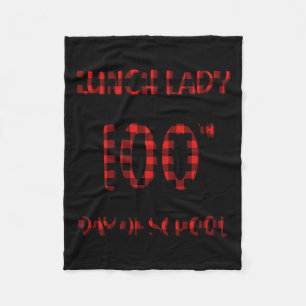 Schulessen Lady Typografy Red Kariert Fleecedecke