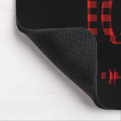 Schulessen Lady Typografy Red Kariert Mousepad (Ecke)