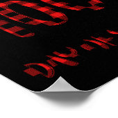Schulessen Lady Typografy Red Kariert Poster (Ecke)