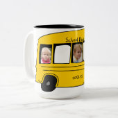 Schulexternats-Bus-Foto Zweifarbige Tasse (Vorderseite Links)