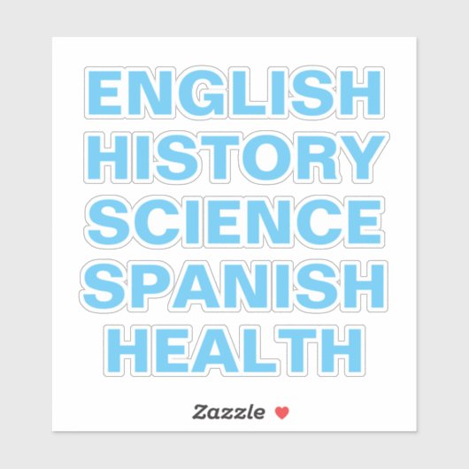 Schulfach-Aufkleber, Ästhetik Aufkleber (Blatt)