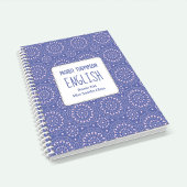 Schulfach Personalisiert Lila und rosa Notizblock