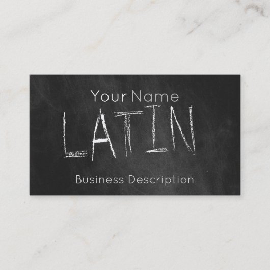 Schulfach-Visitenkarte Visitenkarte (Vorderseite)