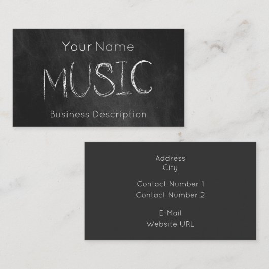 Schulfach-Visitenkarte Visitenkarte (Vorne/Hinten)