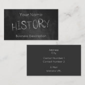 Schulfach-Visitenkarte Visitenkarte (Vorne/Hinten)