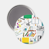 Schulfächer3 Magnet (Vorderseite/Rückseite)