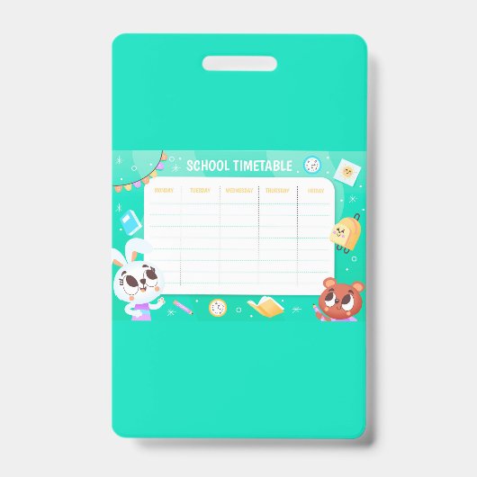 Schulfahrplan Ausweis (Vorderseite)