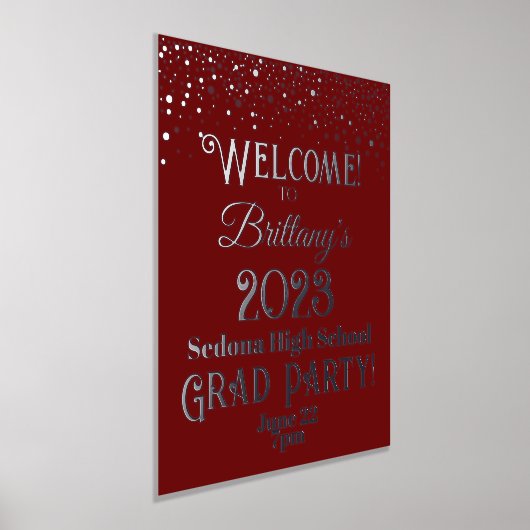 Schulfarbe Confetti Gold oder Silver Grad Party Foliendrucke (Ablage )