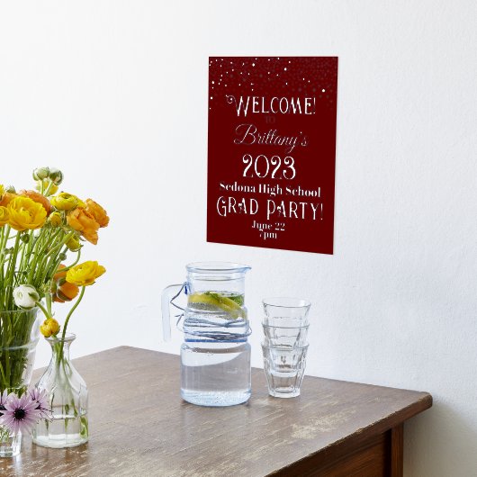 Schulfarbe Confetti Gold oder Silver Grad Party Foliendrucke (Ablage(Küche))