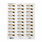 Schulfarbe Gold Graduierungspapier (Vorne)