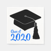 Schulfarben Blaues Klassenjahr Serviette (Vorderseite)