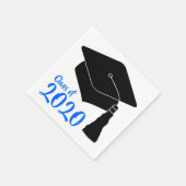 Schulfarben Blaues Klassenjahr Serviette (Ecke)