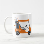 Schulfarben - Burnt Orange Golf Cart Kaffeetasse (Links)