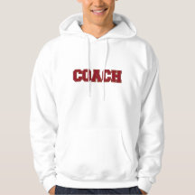 Schulfarben COACH Mens Hoodie, Burgund Gold