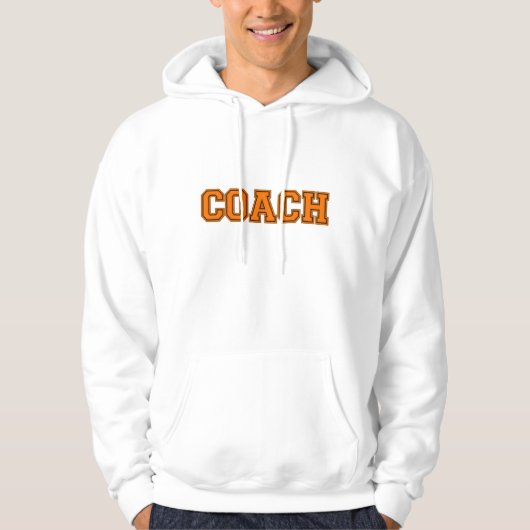 Schulfarben COACH Mens Hoodie, Orange Black Hoodie (Vorderseite)