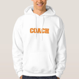 Schulfarben COACH Mens Hoodie, Orange White Hoodie