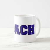 Schulfarben COACH-Tasse, blau-schwarz Kaffeetasse (VorderseiteRechts)