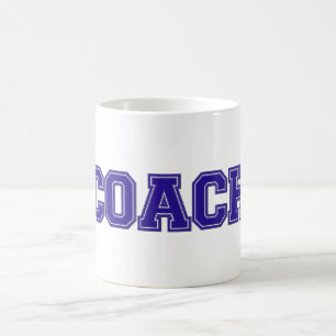 Schulfarben COACH-Tasse, blau-weiß Kaffeetasse