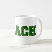 Schulfarben COACH-Tasse, Green-Gold Kaffeetasse (VorderseiteRechts)